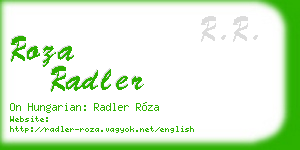 roza radler business card